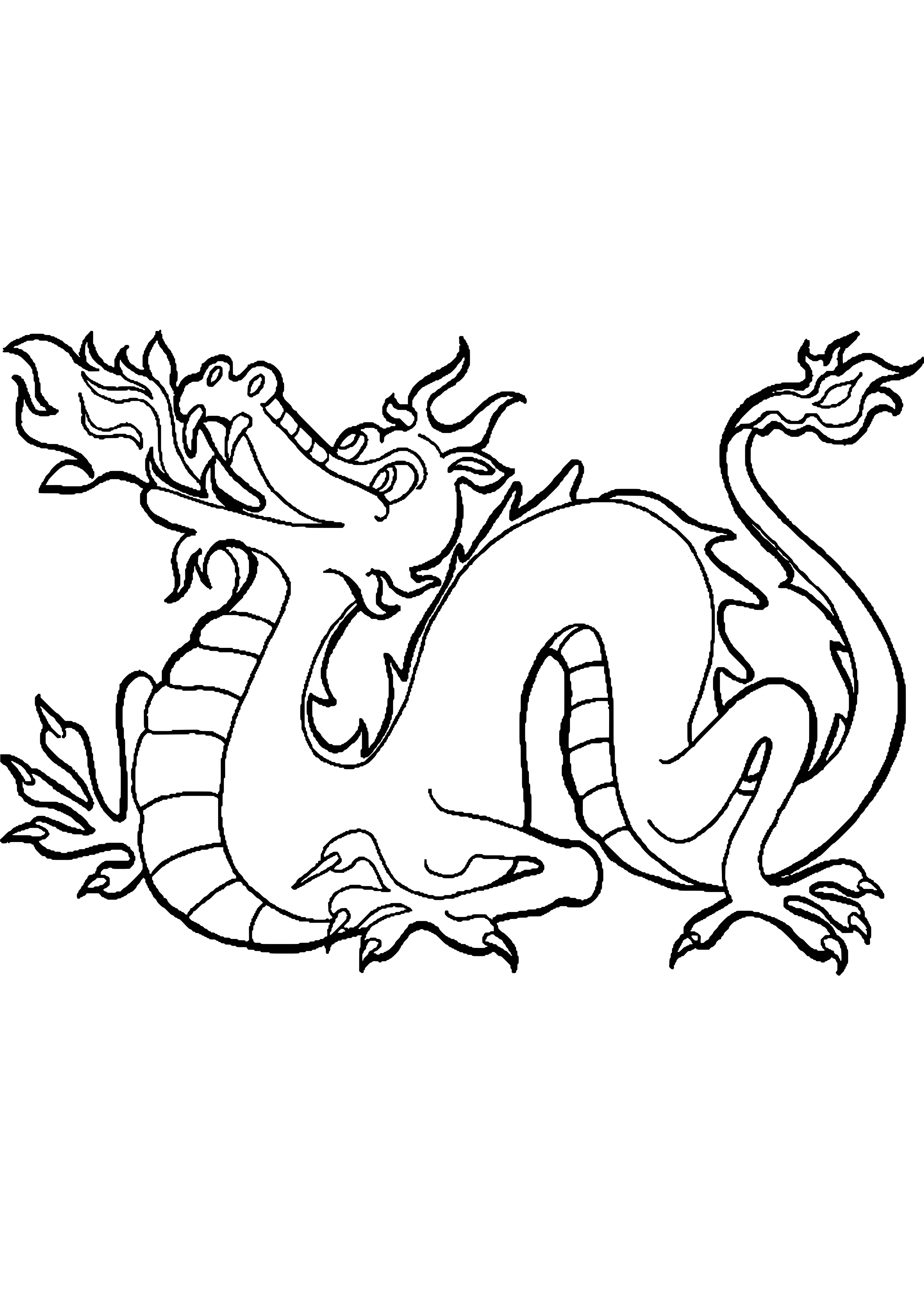 Рисунок китайский дракон детский