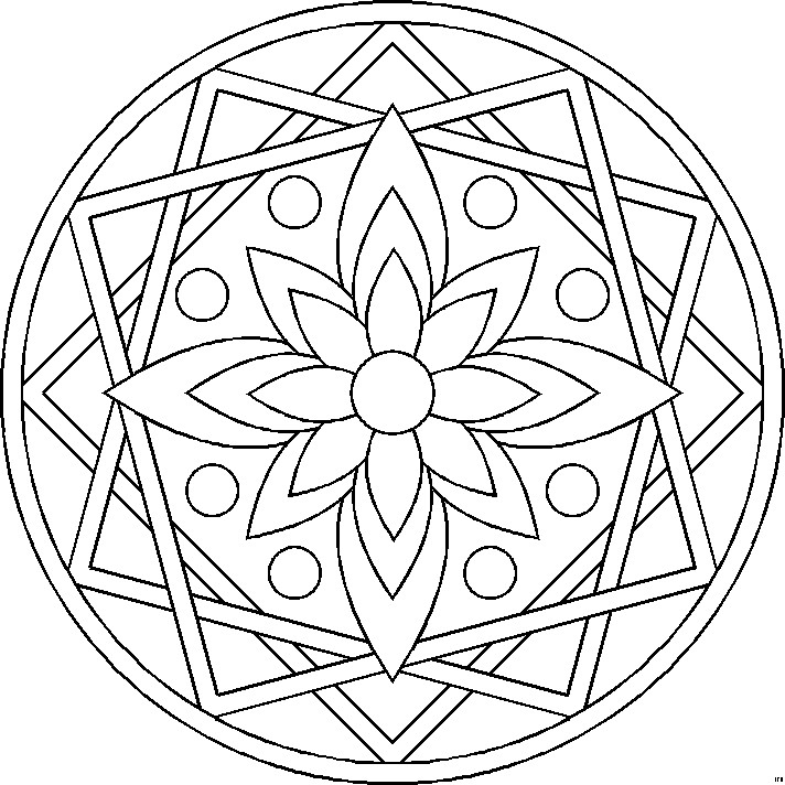 Malvorlagen Mandalas
 Mandala Blume Vierecke Ausmalbild & Malvorlage Mandalas