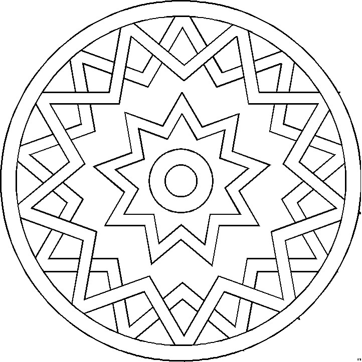 Mandalas Ausmalbilder
 Sternfoermiges Mandala Ausmalbild & Malvorlage Mandalas