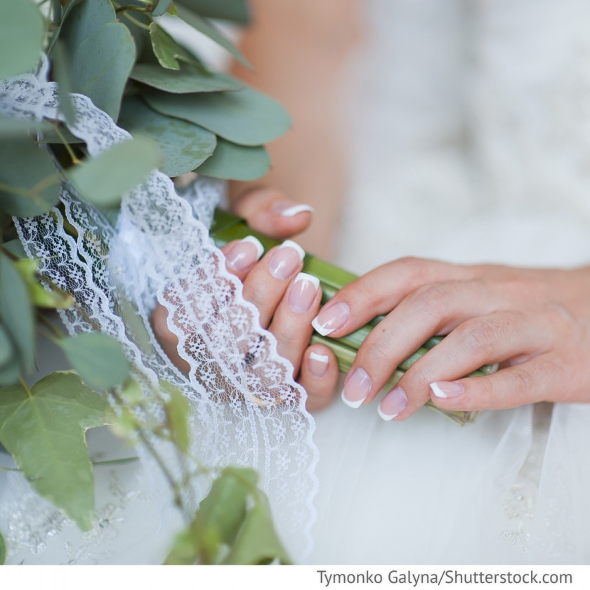 Maniküre Hochzeit
 Brautnägel French Maniküre für Hochzeit Ideen für