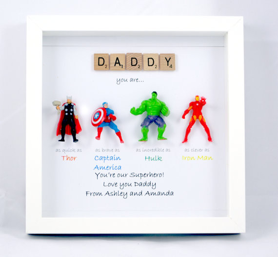 Marvel Geschenke
 Avengers Superhelden Figuren Rahmen Geschenk Ideal für den