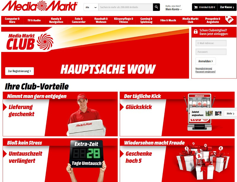 Mediamarkt Club Geschenke
 Media Markt in Germany launches Customer Club