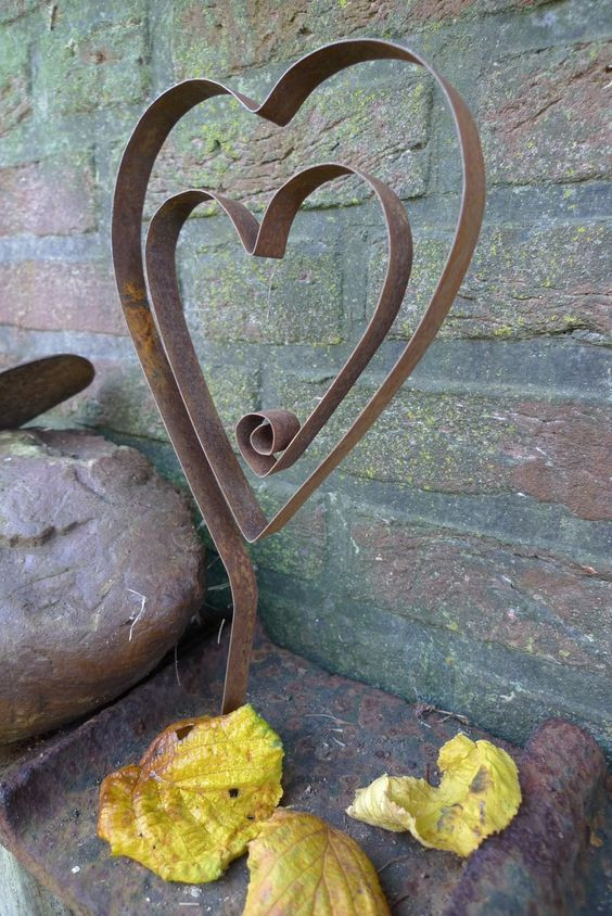 Metall Herz Hochzeit
 Herz aus Stahlband Garten