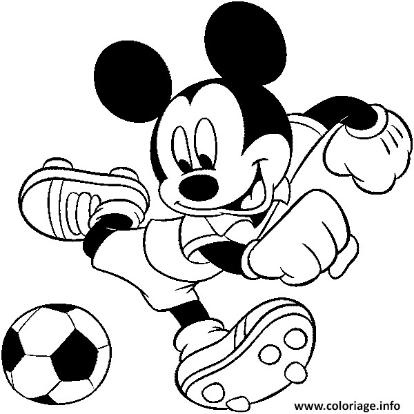 Micky Maus Wunderhaus Ausmalbilder
 Coloriage mickey mouse aime le football JeColorie