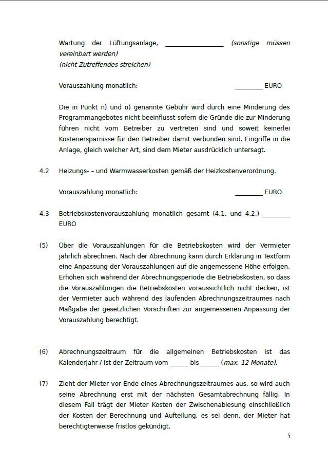 Mietvertrag Wohnung
 Mietvertrag Wohnraum Staffelmiete hier herunterladen