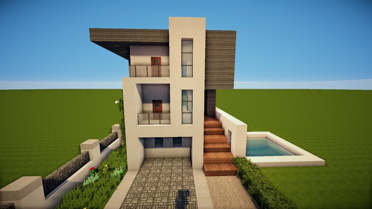 Minecraft Haus Ideen
 MODERNES WEIßES MINECRAFT HAUS bauen TUTORIAL [german