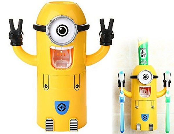 Minions Geschenke
 Zahnpastaspender im Minion Design Geschenk für