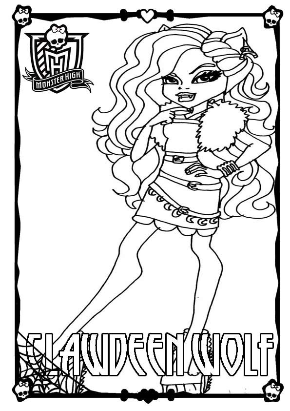 Monster High Ausmalbilder Clawdeen
 Ausmalbilder Monster High 25