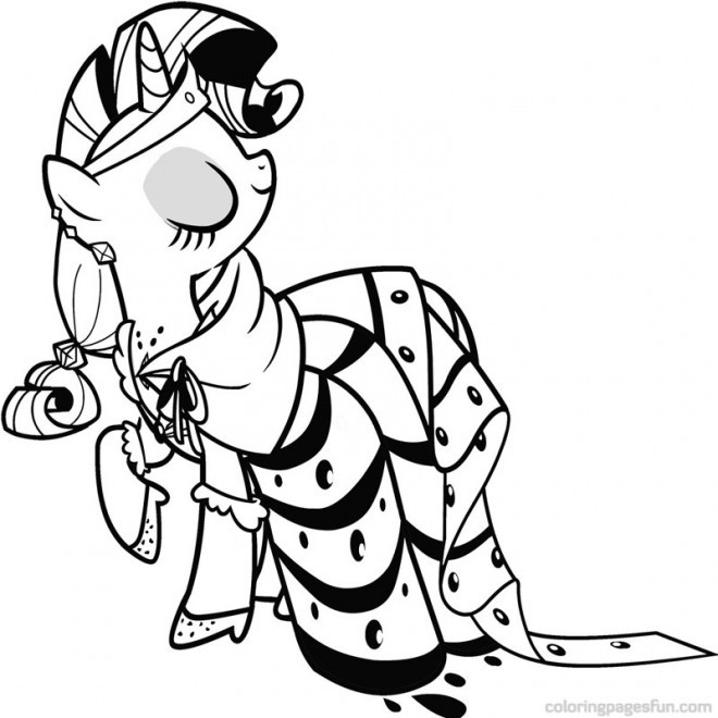 My Little Pony Ausmalbilder Rarity
 Coloriage Rarity en robe dessin gratuit à imprimer