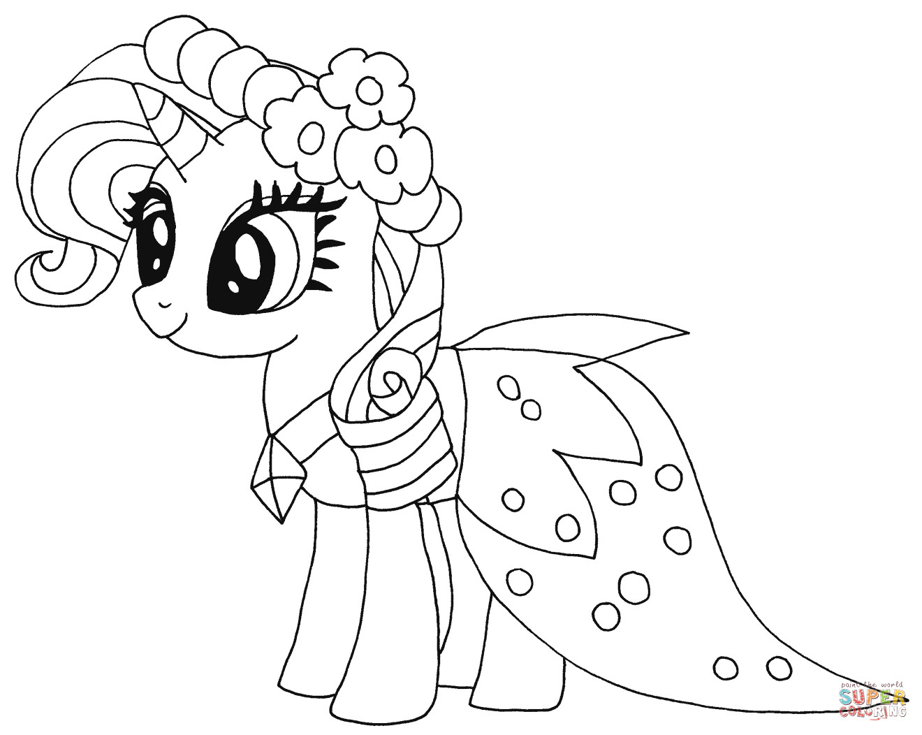 My Little Pony Ausmalbilder Rarity
 Princess Rarity coloring page