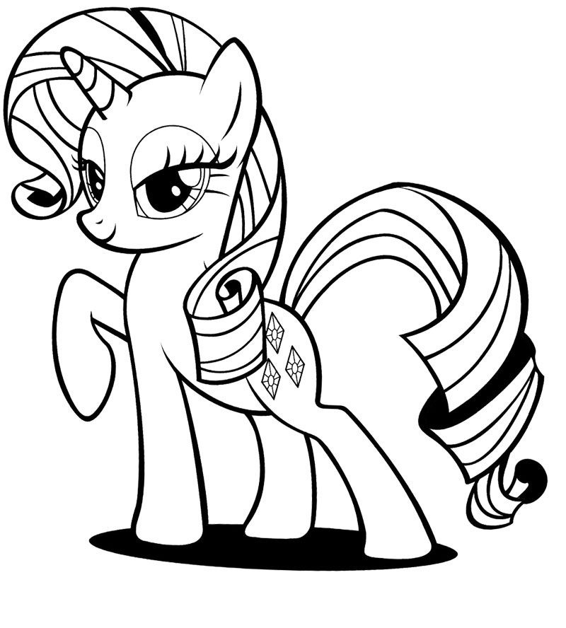 My Little Pony Ausmalbilder Rarity
 Dibujos de My Little Pony para colorear pintar e imprimir