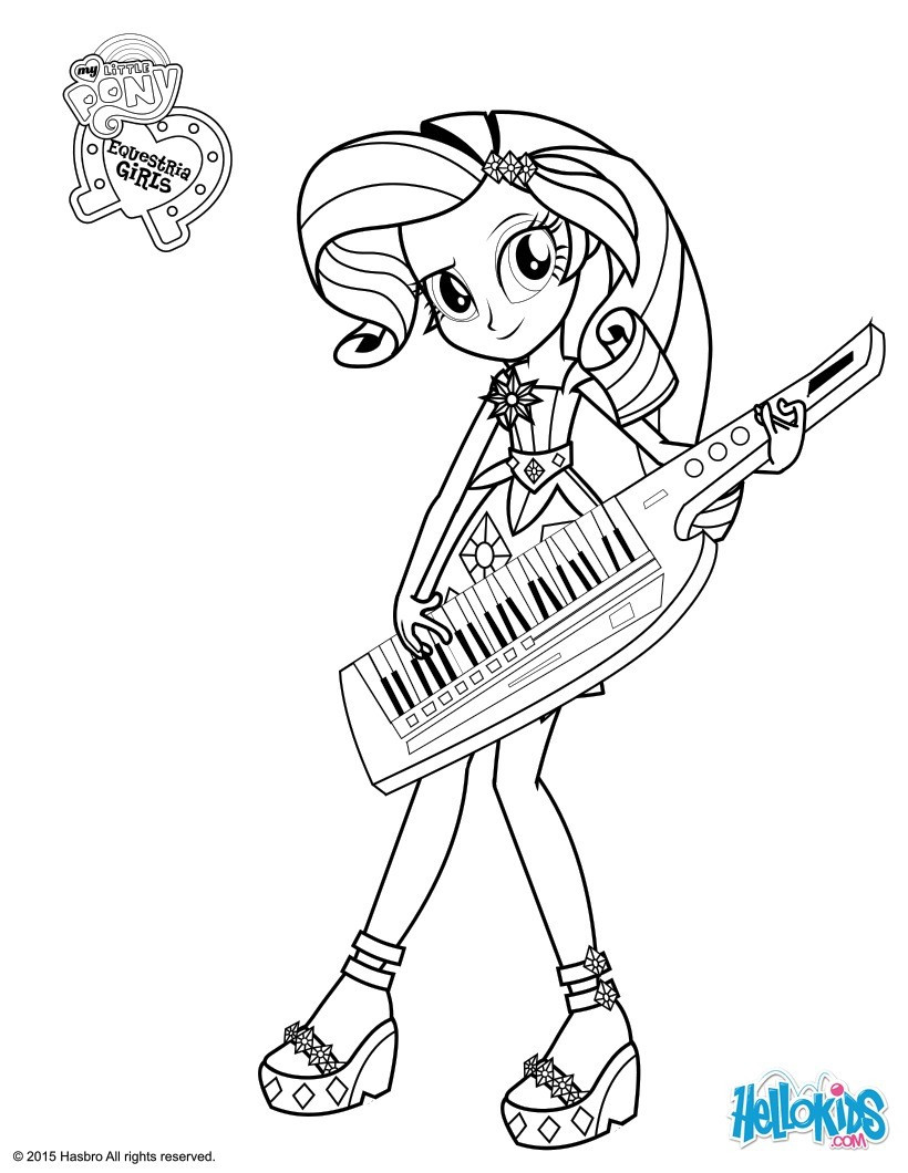 My Little Pony Equestria Girl Ausmalbilder
 Rarity coloring pages Hellokids