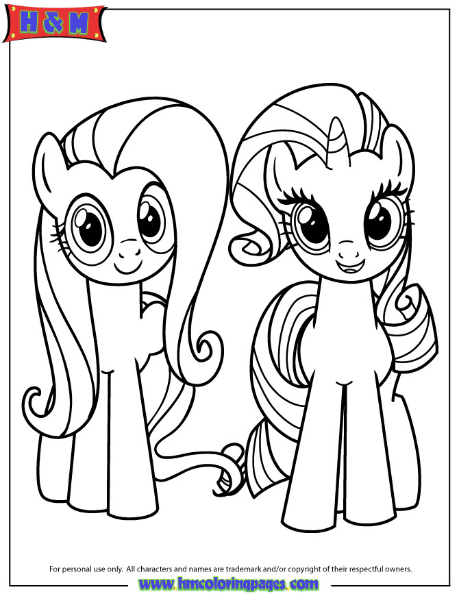 My Little Pony Friendship Is Magic Ausmalbilder
 Fluttershy And Rarity Coloring Page