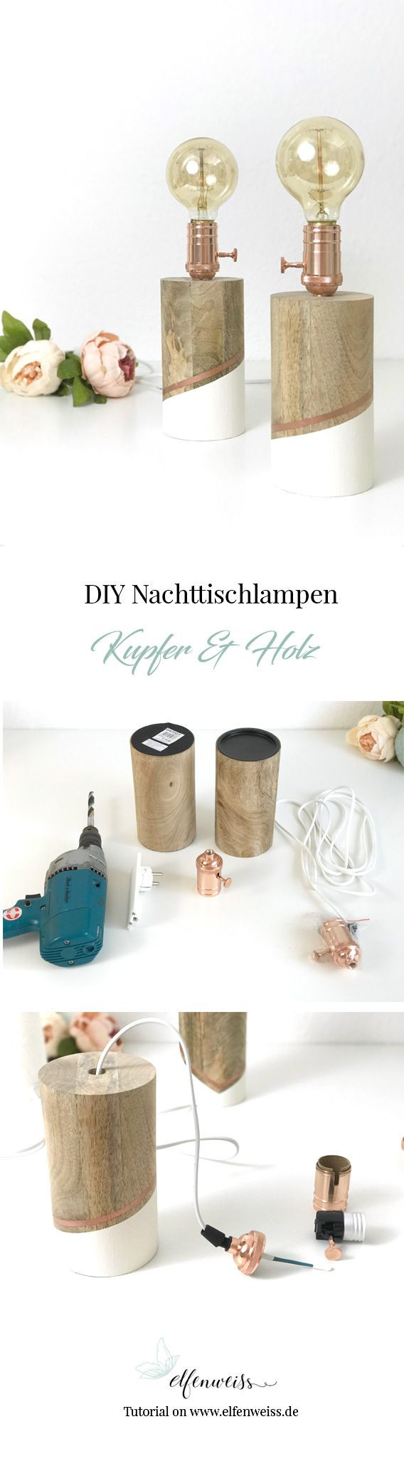 Nachttischlampe Diy
 DIY Nachttischlampe Kupfer & Holz DIY HOME