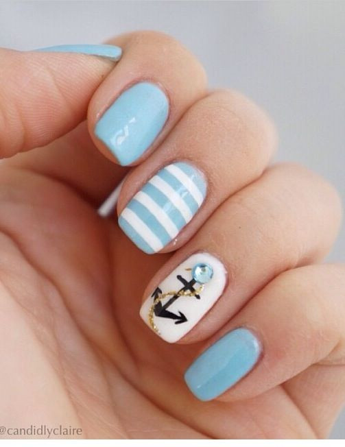 Nageldesign Anker
 Die besten 25 Nageldesign maritim Ideen auf Pinterest