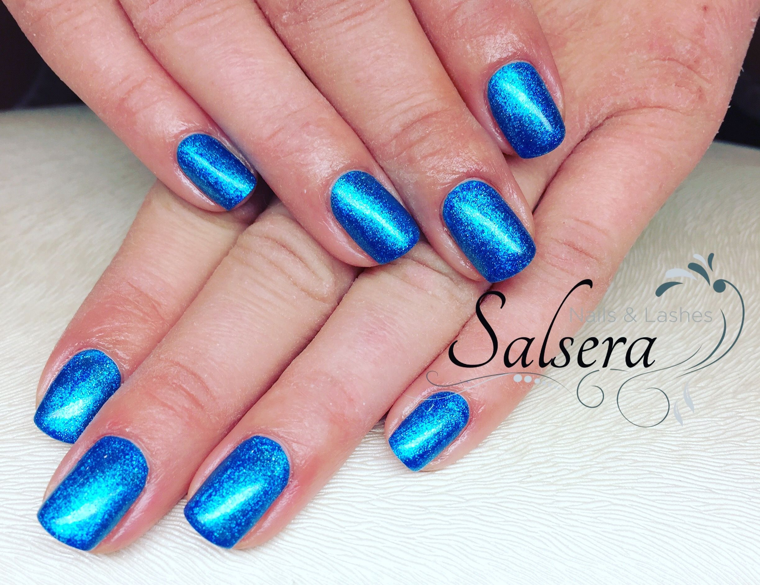 Nageldesign Blau
 Nails Nägel Nageldesign blau Fullcover Shortnails Salsera