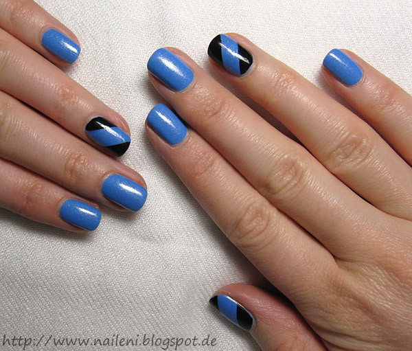 Nageldesign Blau
 nails reloaded Nageldesign Blau Schwarz aped