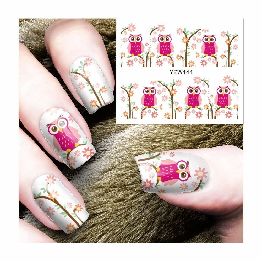 Nageldesign Eule
 NAGELSTICKER FINGERNÄGEL AUFKLEBER Tattoo Nail Art