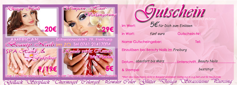 Nageldesign Freiburg
 Das 1 beste Nagelstudio Freiburg – USNails ab20€ Wimpern