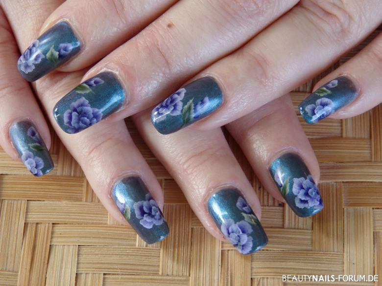 Nageldesign Fullcover Blau
 100 Gelnägel Bilder mit Nageldesign Galerie