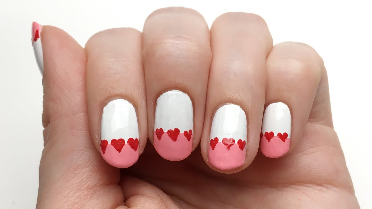 Nageldesign Herz
 Nageldesign Valentinstag Herzen