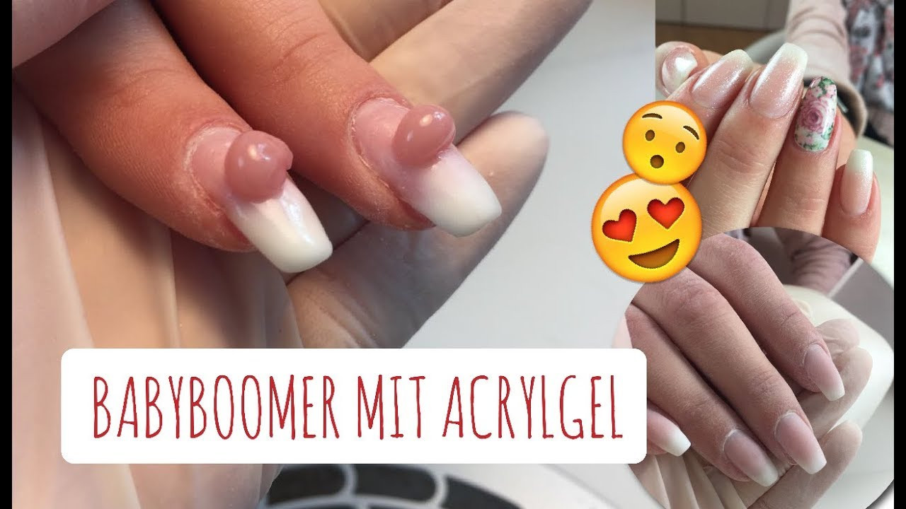 Nageldesign Milchig
 BABYBOOMER MIT ACRYLGEL