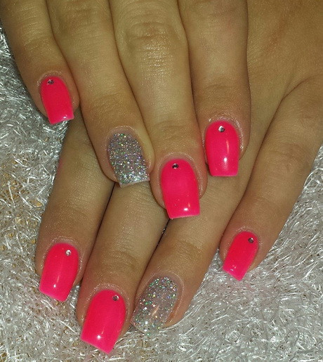 Nageldesign Pink Glitzer
 Nageldesign pink glitzer