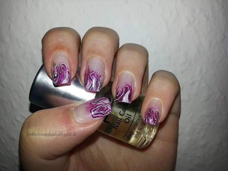 Nageldesign Pink Glitzer
 Nageldesign Schwarz Pink Glitzer