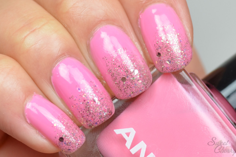 Nageldesign Pink Glitzer
 Nageldesign