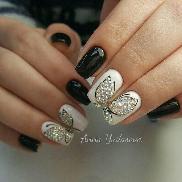 Nageldesign Schmetterlingsdesign
 маникюр дизайн ногтей Design de unhas