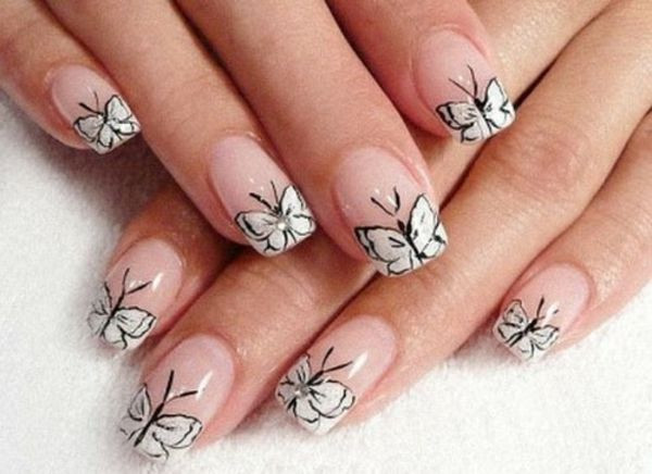 Nageldesign Schmetterlingsdesign
 Nageldesign Muster wie Sie Fingernägel Designs selber machen