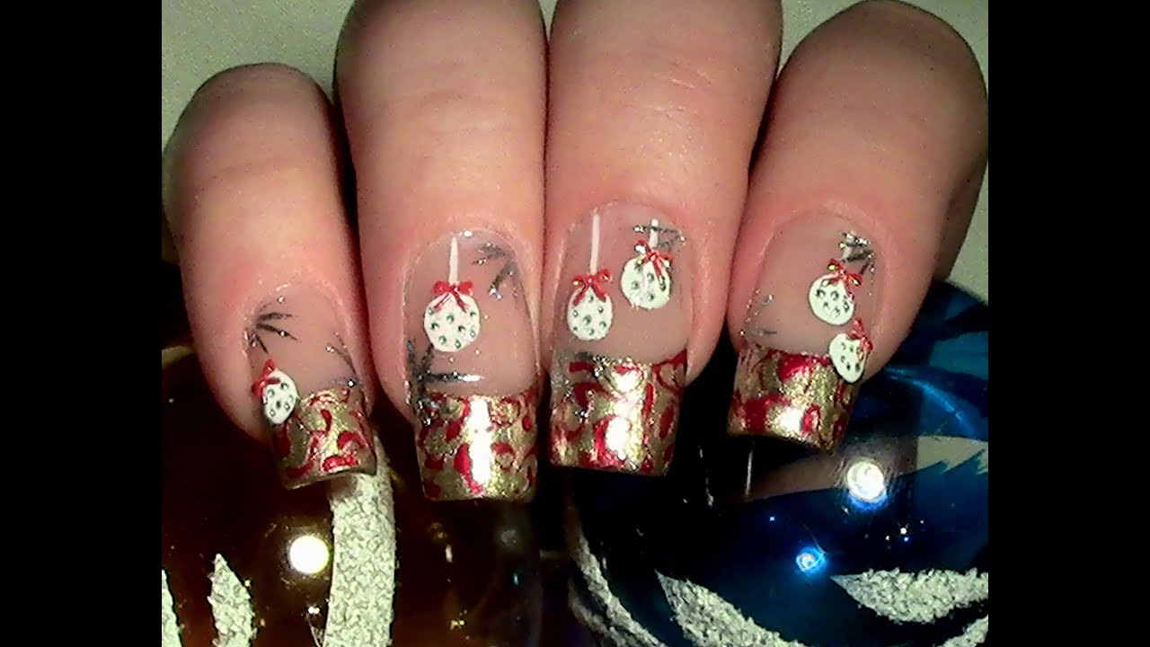 Nageldesign Selber Machen
 Weihnachtliches Christbaumkugel Nageldesign selber machen