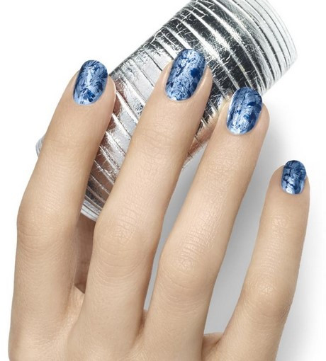 Nageldesign Set
 Nageldesign blau glitzer