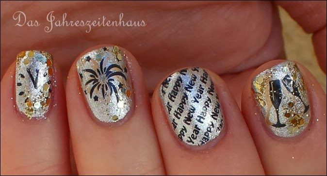 Nageldesign Silvester Glitzer
 25 schöne Nageldesign silvester Ideen auf Pinterest