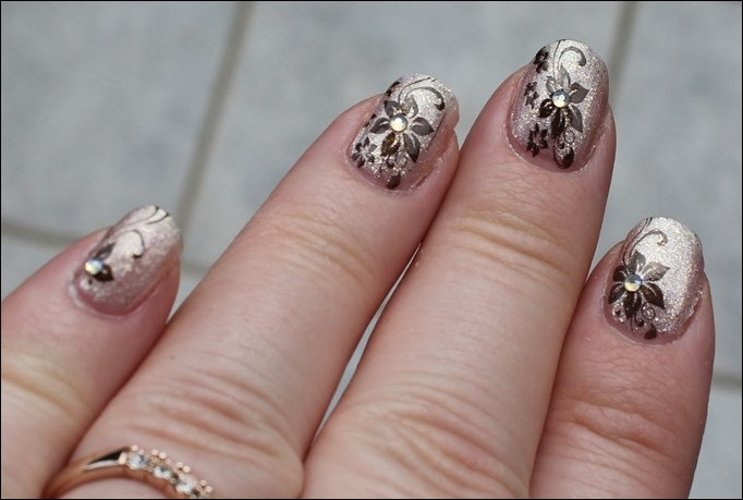 Nageldesign Stamping
 Nageldesign Golden Summer