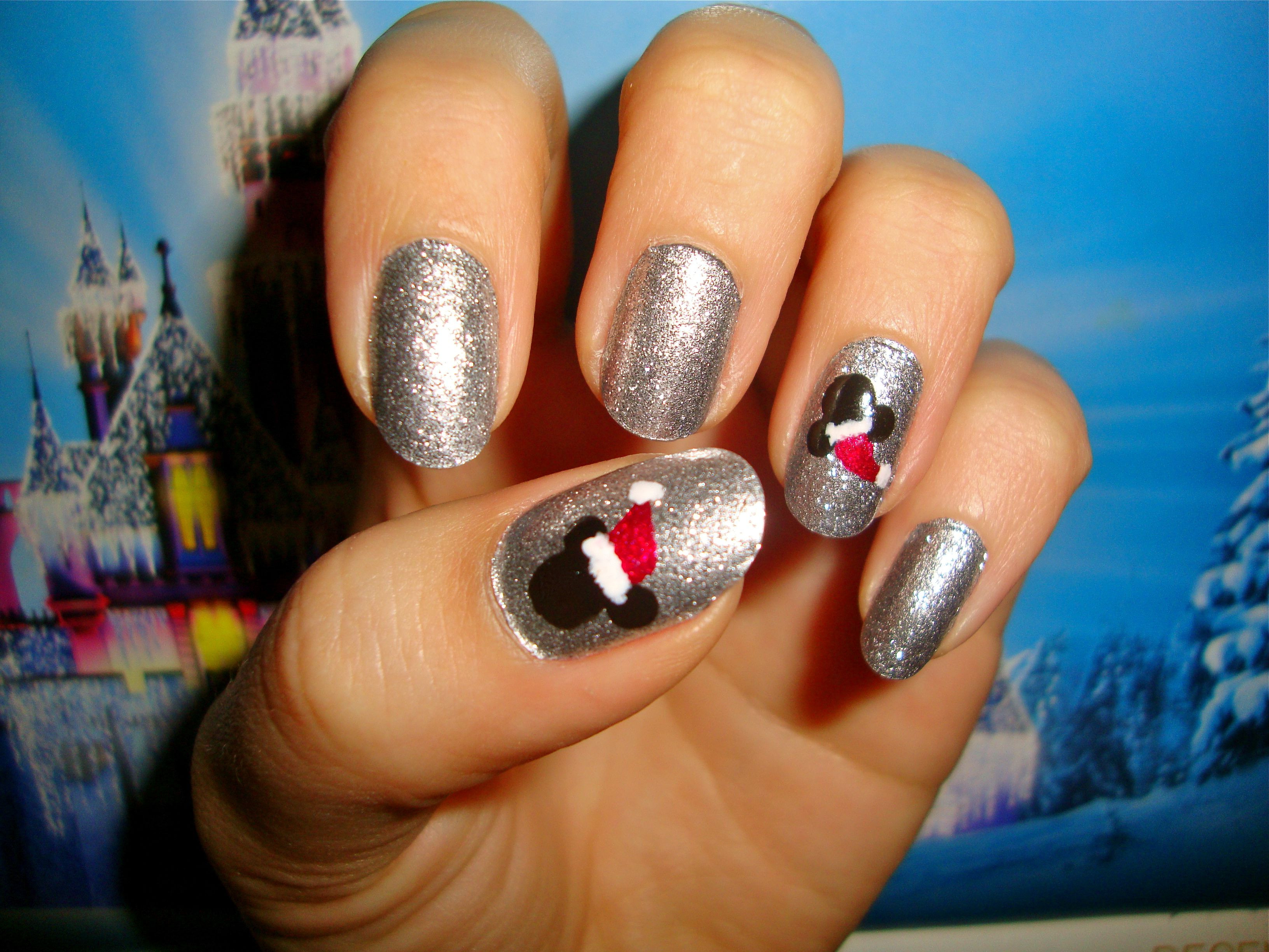 Nageldesign Urlaub
 Disney Mickey Mouse nails during the holidays D