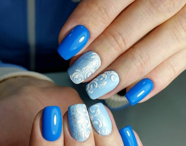 Nageldesign Winter 2019
 Nageldesign 2019 Blau