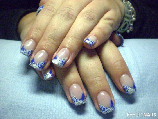 Nageldesign Winter Blau
 Der Anfang vom Winter Nageldesign