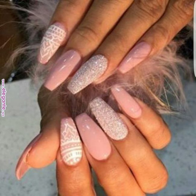 Nageldesigns 2019
 Imagem de nails style and pink