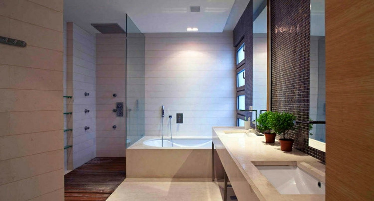Offene Dusche
 fenes Duschen Design für eine moderne Einrichtung im Bad