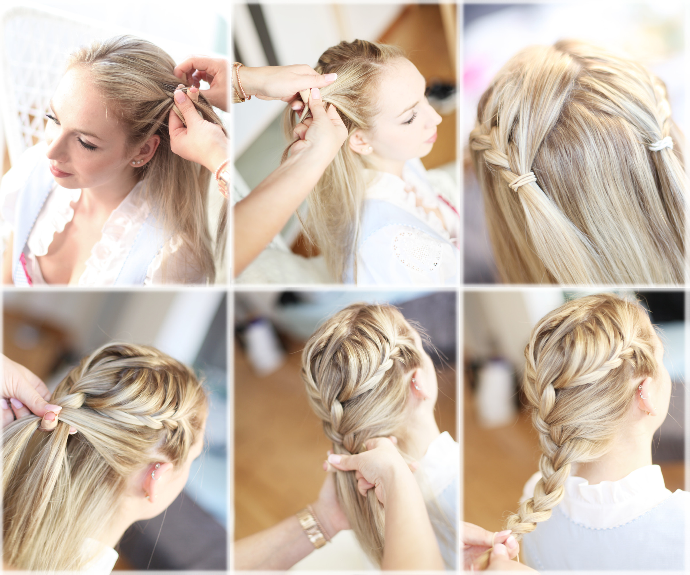 Oktoberfest Frisuren Anleitung
 Anleitung Flechtwerk Frisuren Pinterest