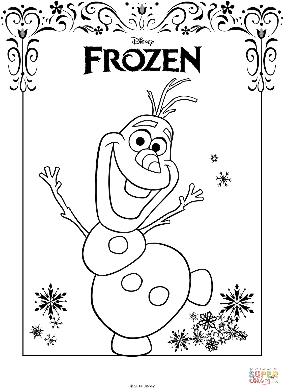 Olaf Ausmalbilder
 Ausmalbild Olaf aus Frozen