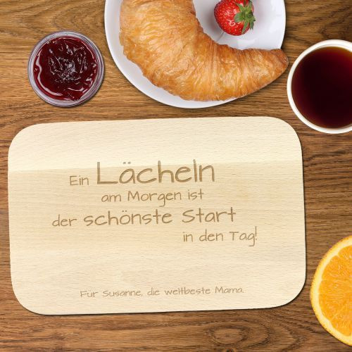 Originelle Geschenke Mama
 Frühstücksbrettchen mit Gravur Spruch Mama