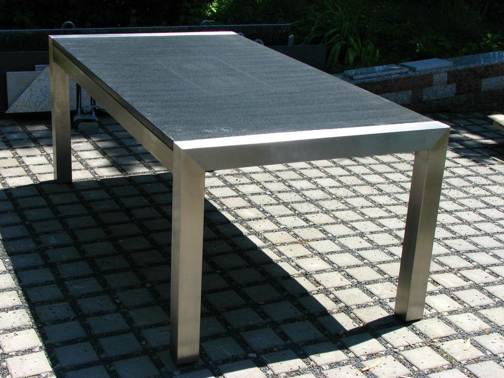Outdoor Tisch
 Gartentisch Outdoor Tisch Terrassentsich Granit Naturstein