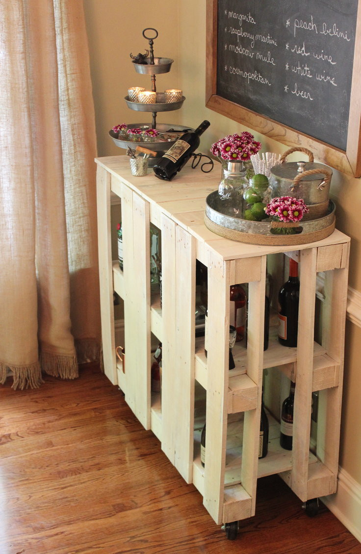 Palette Diy
 DIY Pallet Bar Cart My Pinteresting Life