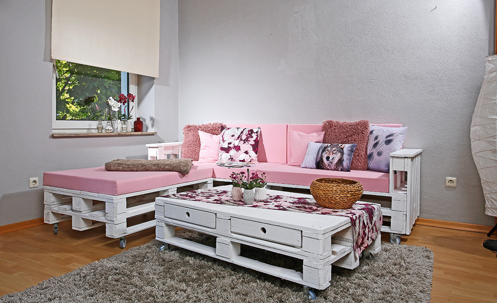 Paletten Sofa
 Paletten Couch selber bauen