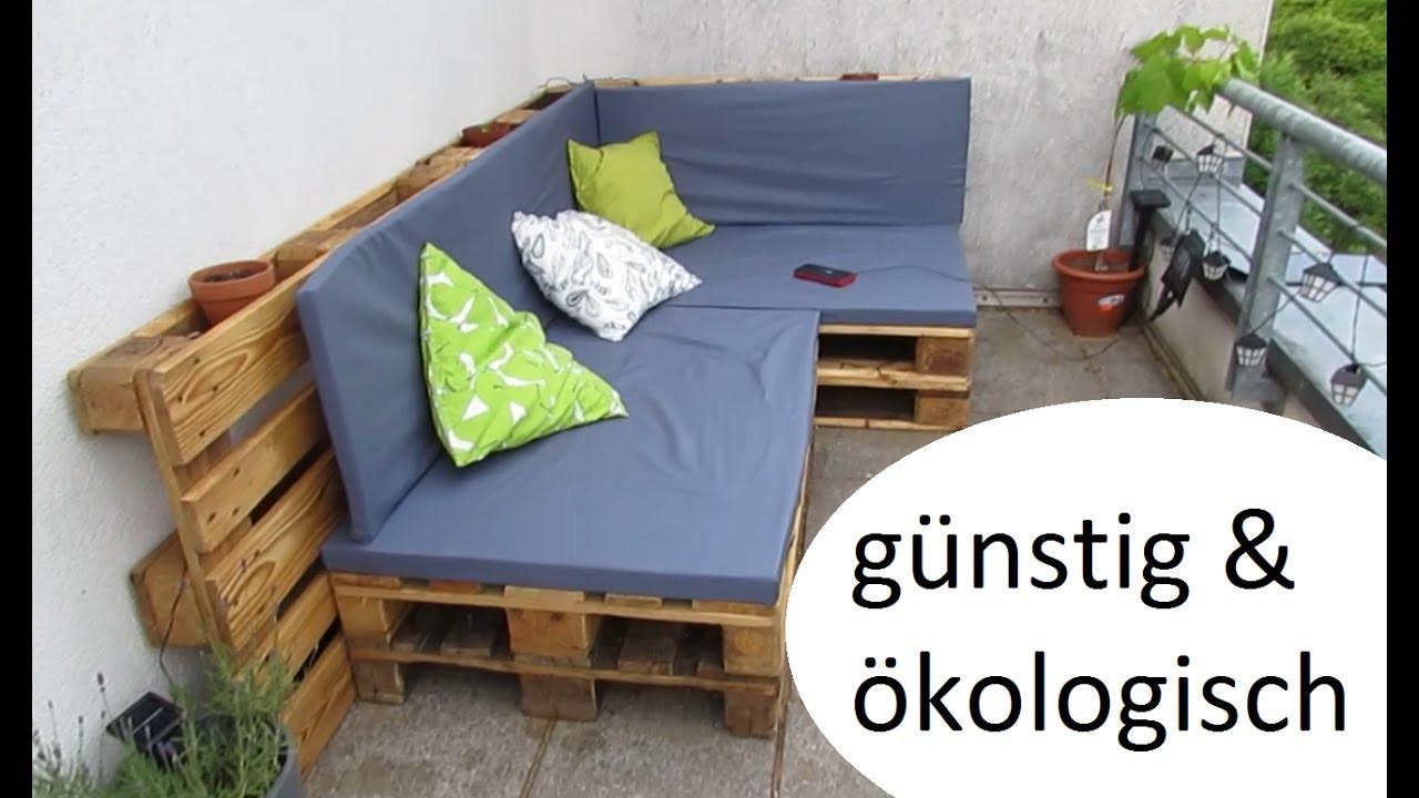 Palettensofa Diy
 DIY günstiges Palettensofa für den Balkon Kissen