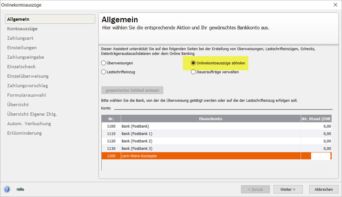 Pauschale Lohnsteuer Geschenke
 Lexware Buchhaltung linebanking Eingabemaske