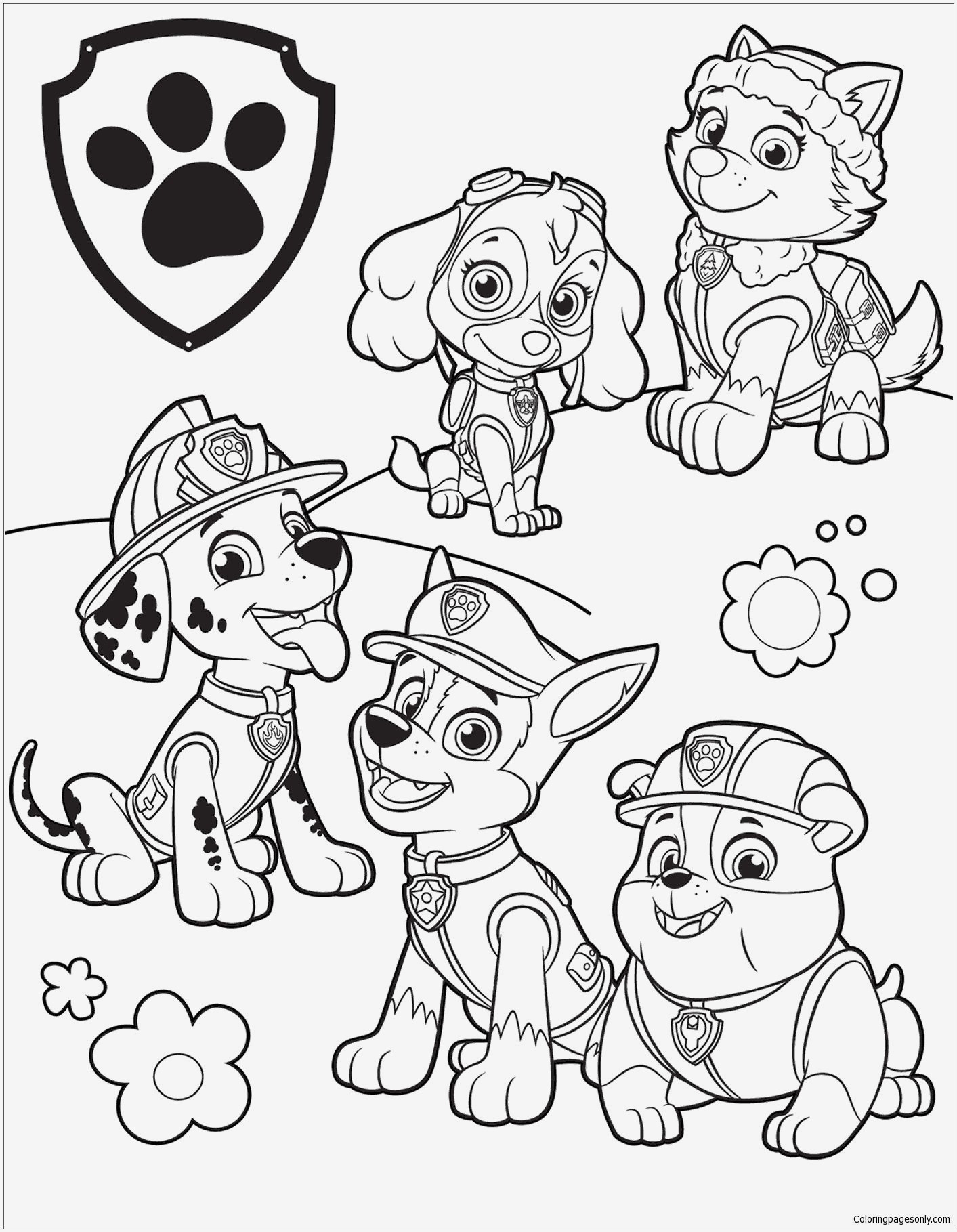 Paw Patrol Ausmalbilder Marshall
 90 Neu Paw Patrol Ausmalbilder Skye Fotografieren