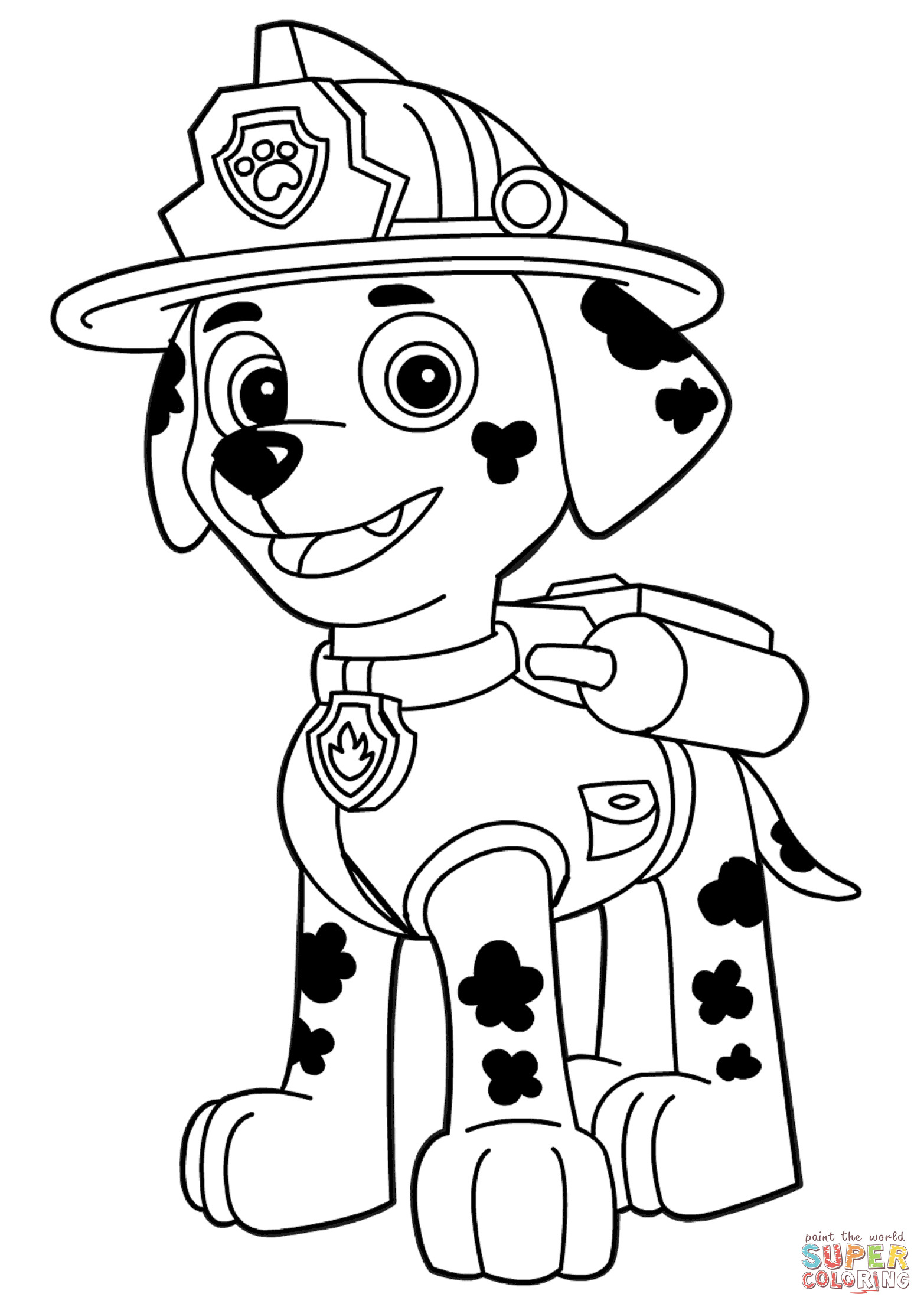 Paw Patrol Ausmalbilder Marshall
 Ausmalbild Paw Patrol Marshall